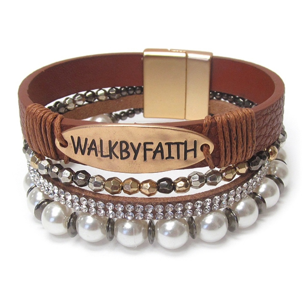 Walk By Faith Multi Layer Bracelet